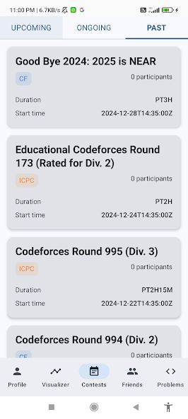 CodeForcesly friends screen